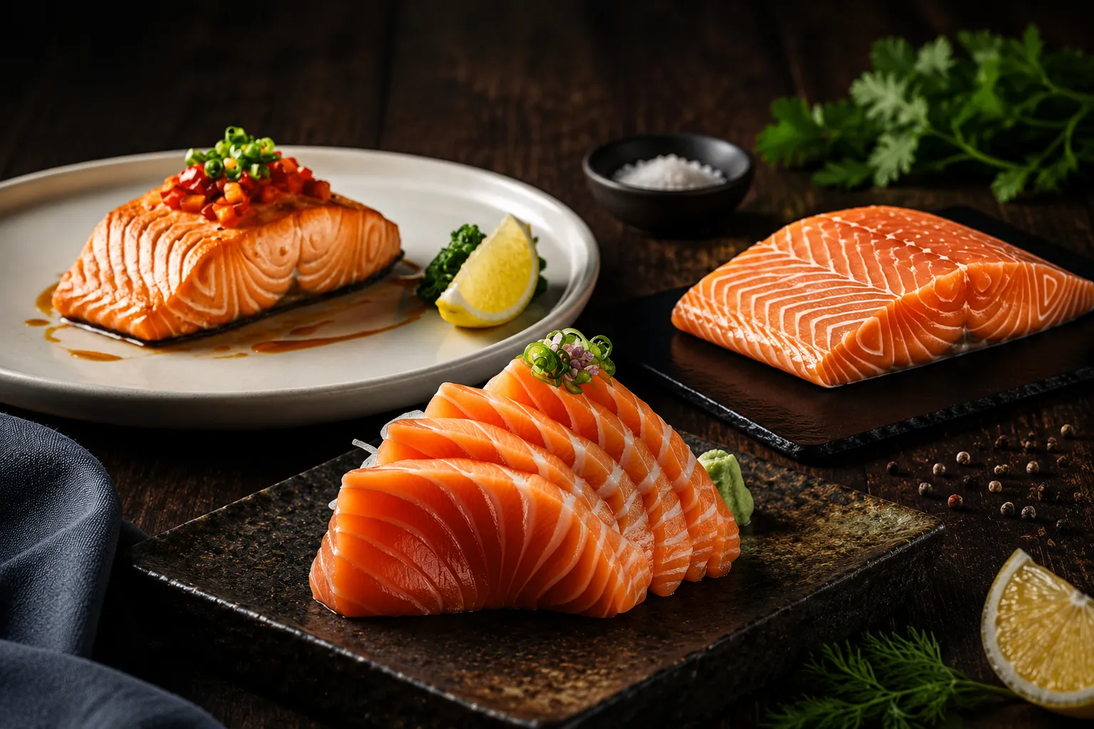 Premium seafood on ice